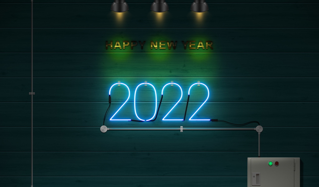 Happy New Year 2022 Photo wallpaper 1024x600