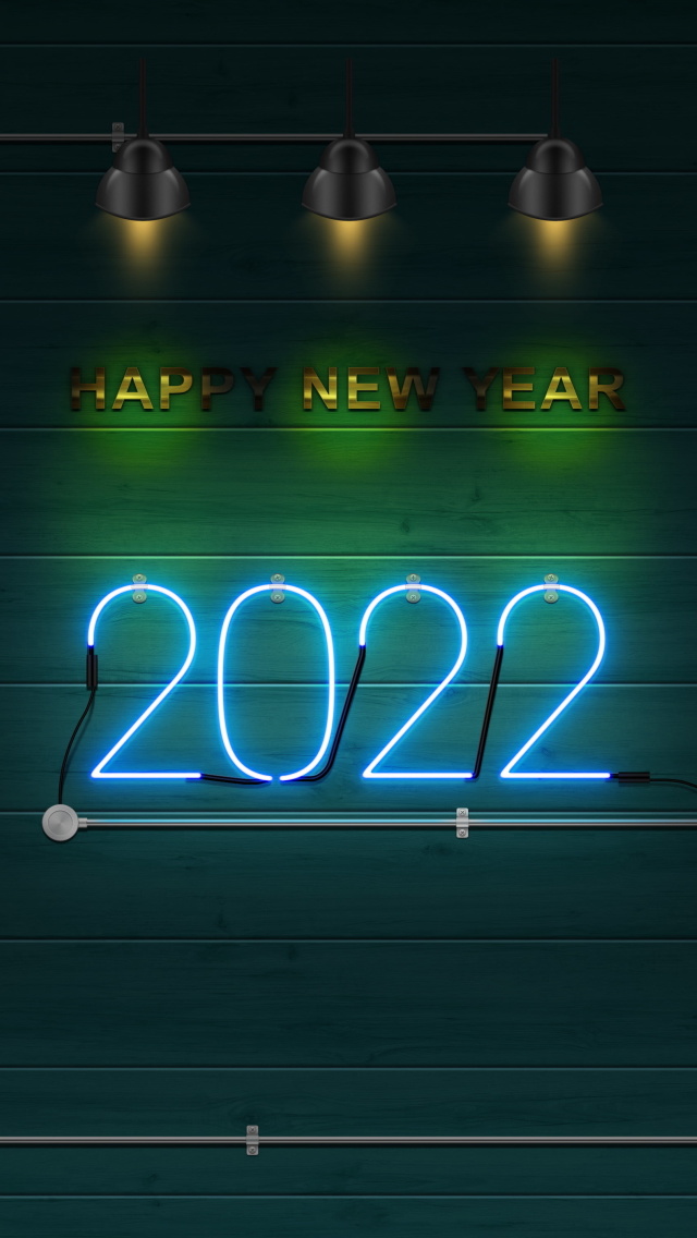 Das Happy New Year 2022 Photo Wallpaper 640x1136