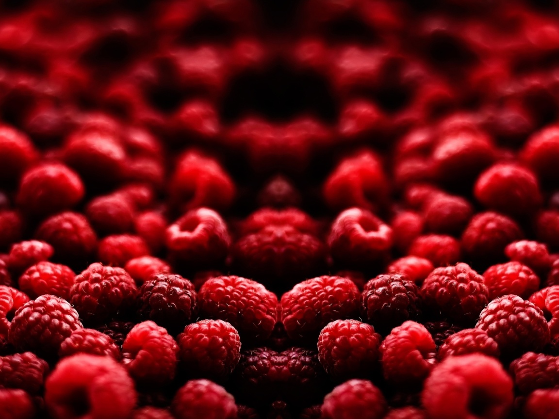 Das Appetizing Raspberries Wallpaper 1152x864