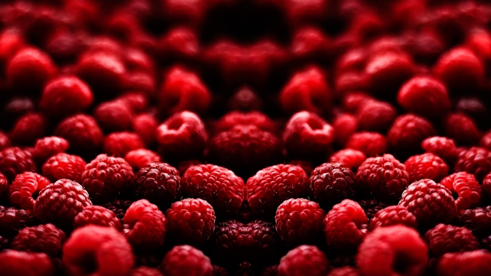 Appetizing Raspberries wallpaper 1600x900
