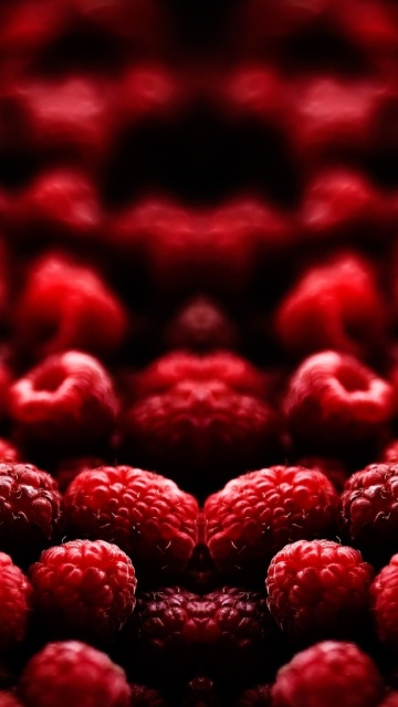 Das Appetizing Raspberries Wallpaper 360x640