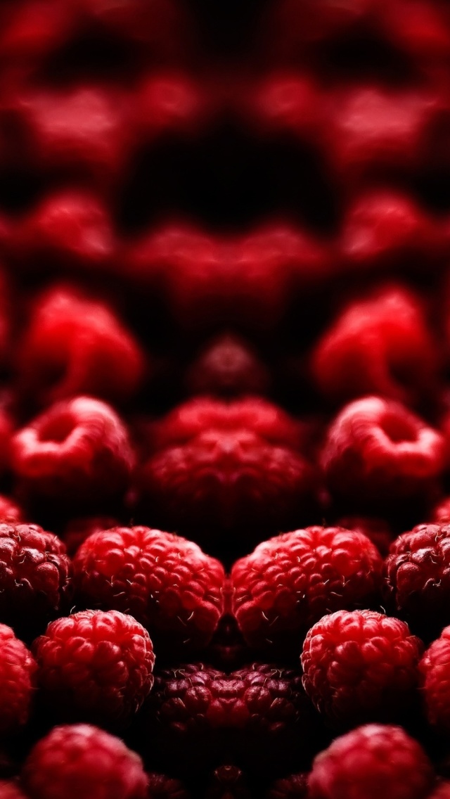 Das Appetizing Raspberries Wallpaper 640x1136