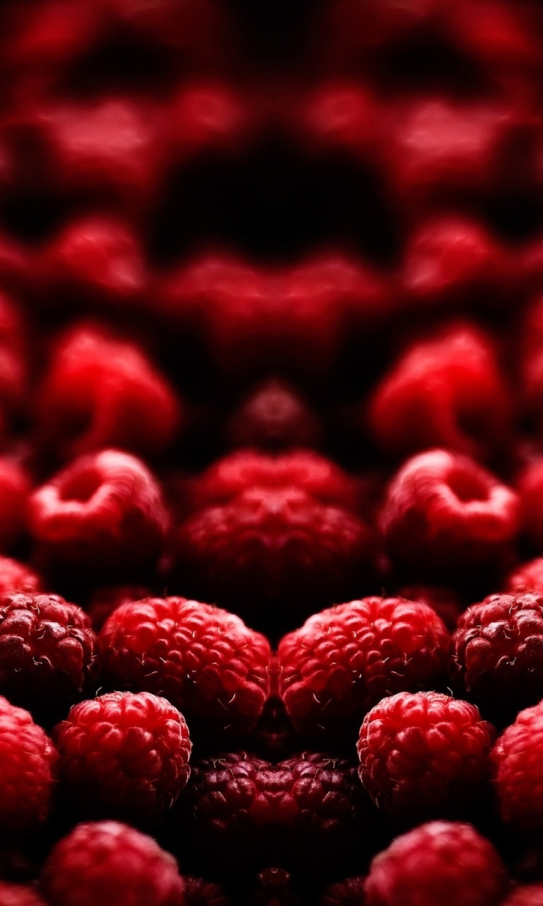 Appetizing Raspberries wallpaper 768x1280