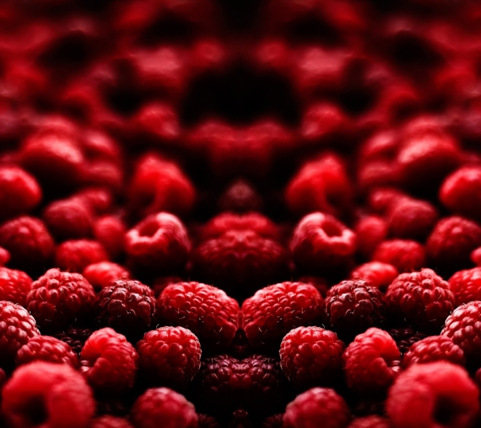Das Appetizing Raspberries Wallpaper 960x854