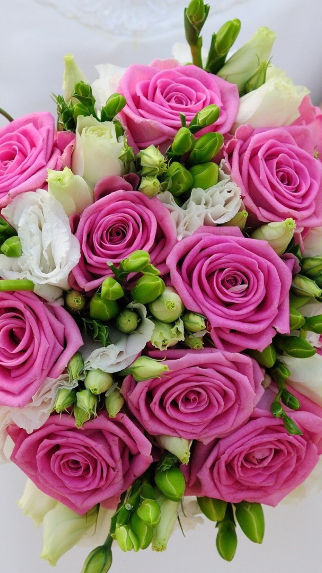 Обои Pink Wedding Bouquet 1080x1920
