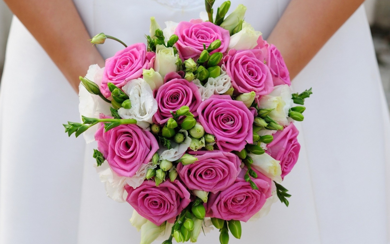 Screenshot №1 pro téma Pink Wedding Bouquet 1280x800