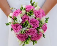 Das Pink Wedding Bouquet Wallpaper 220x176