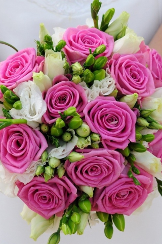Обои Pink Wedding Bouquet 320x480