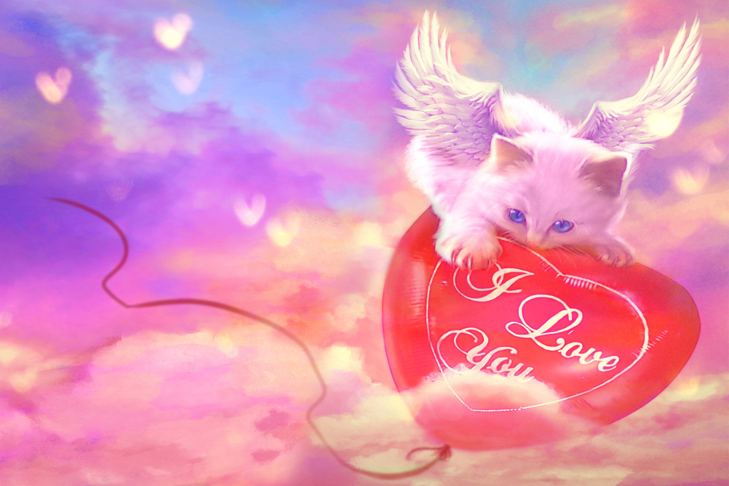 На вайбер красивую открытку. Котенок с сердечком. Картиночки с котиками и сердечками. Красивые картиночки. Открытка с днём рождения с котятами.