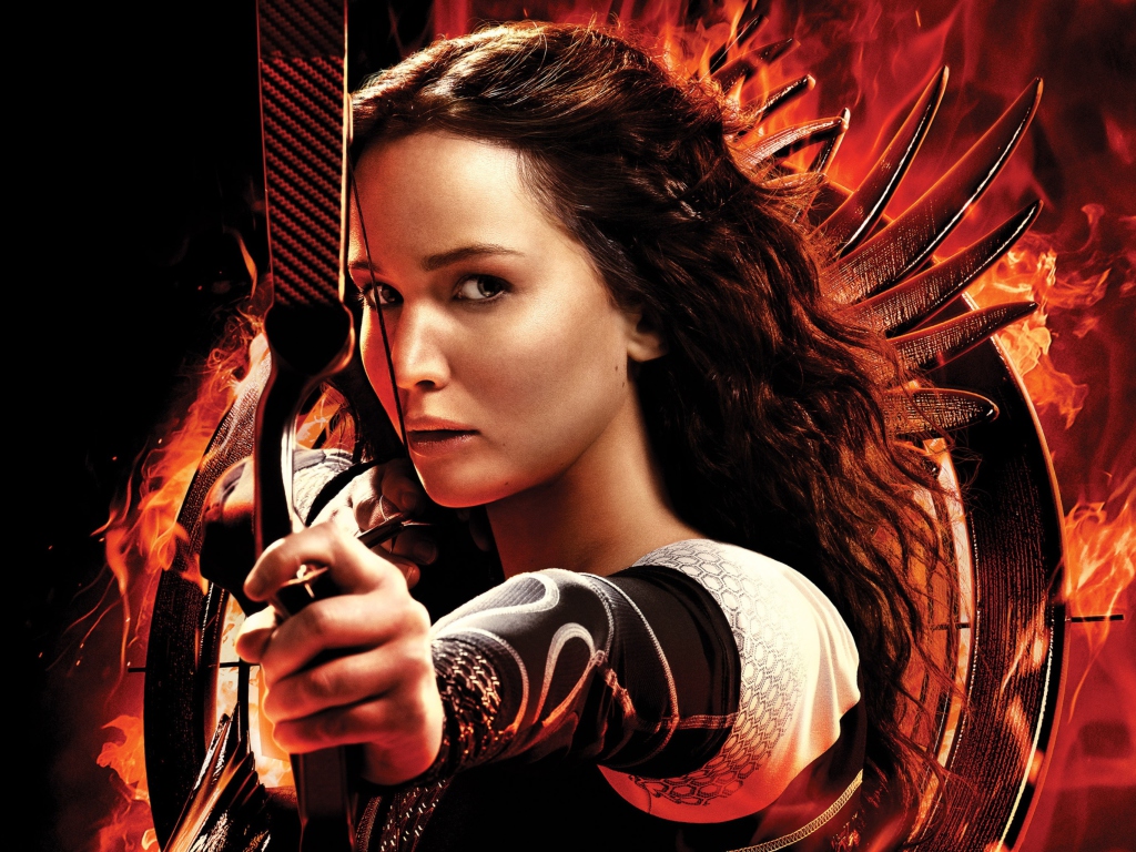 Das Katniss Jennifer Lawrence Wallpaper 1024x768