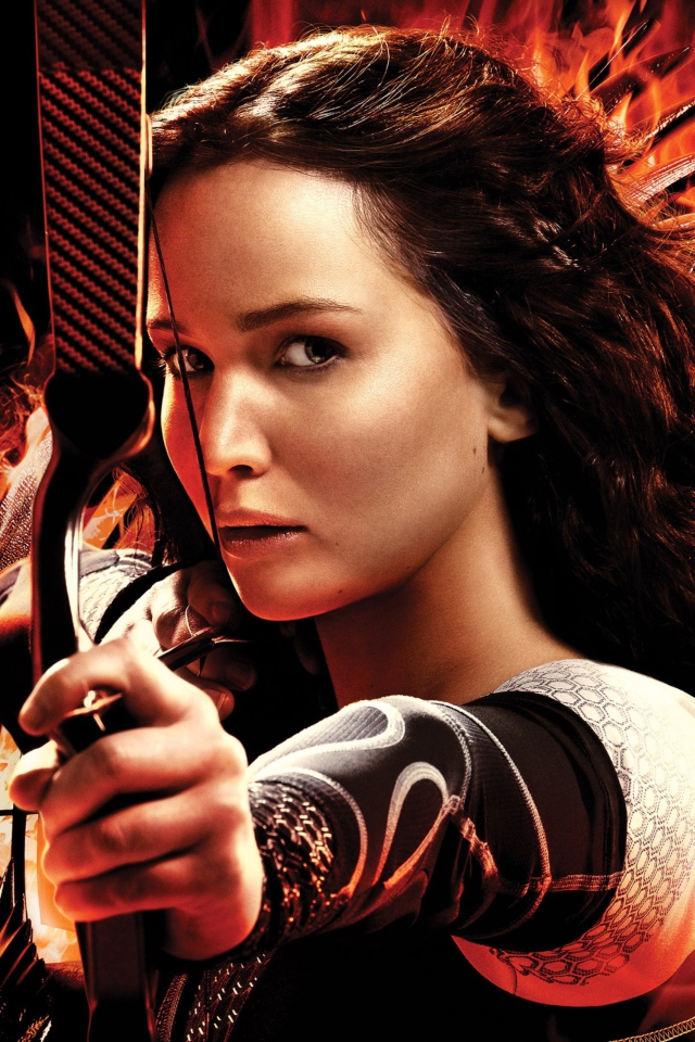 Das Katniss Jennifer Lawrence Wallpaper 640x960
