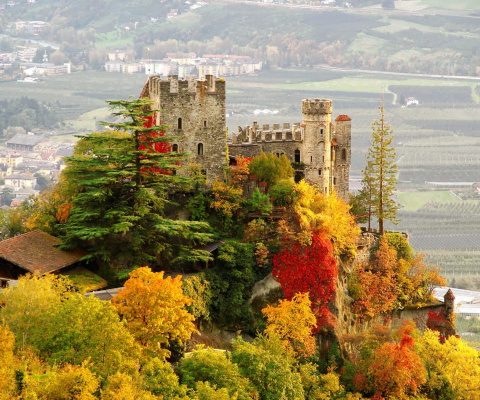 Обои Brunnenburg Castle in South Tyrol 480x400