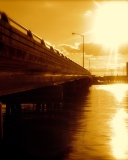 Sunlit Bridge wallpaper 128x160