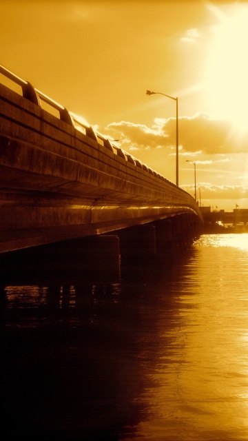 Sunlit Bridge wallpaper 360x640