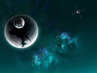 Planets And Satellite - Obrázkek zdarma pro Nokia Asha 205