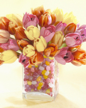Das Tulip Wedding Bouquets Wallpaper 176x220