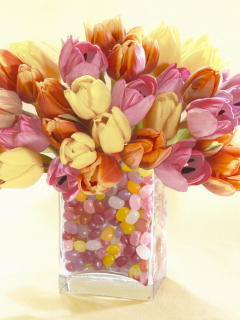 Fondo de pantalla Tulip Wedding Bouquets 240x320