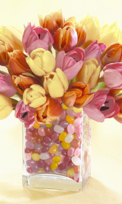 Fondo de pantalla Tulip Wedding Bouquets 240x400