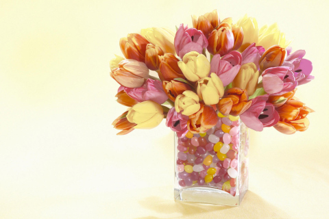 Fondo de pantalla Tulip Wedding Bouquets 480x320