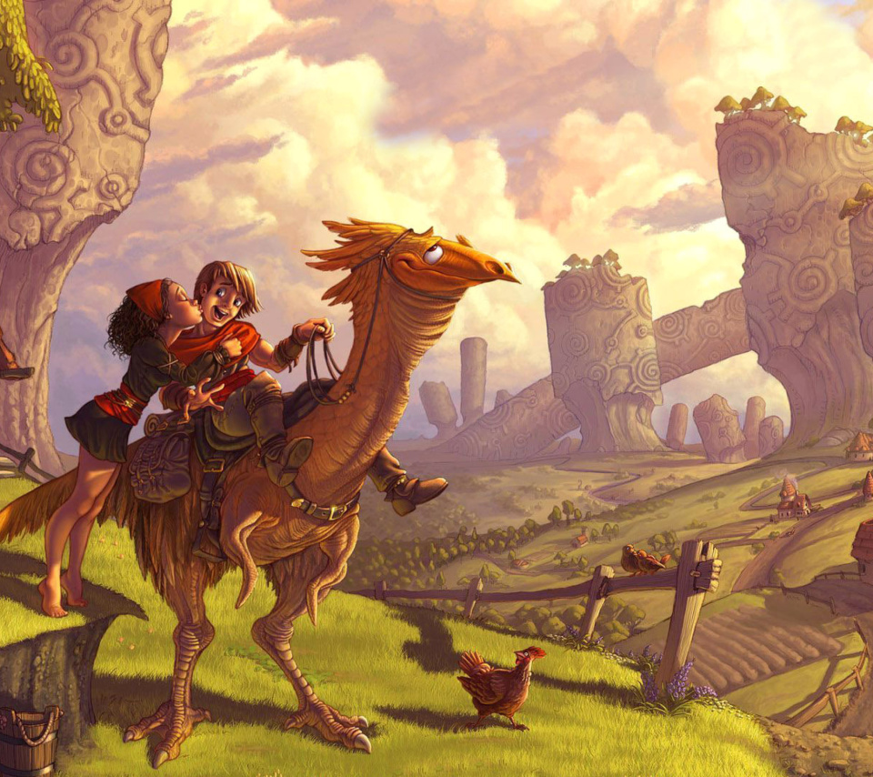 Das Dragon Riders Wallpaper 960x854