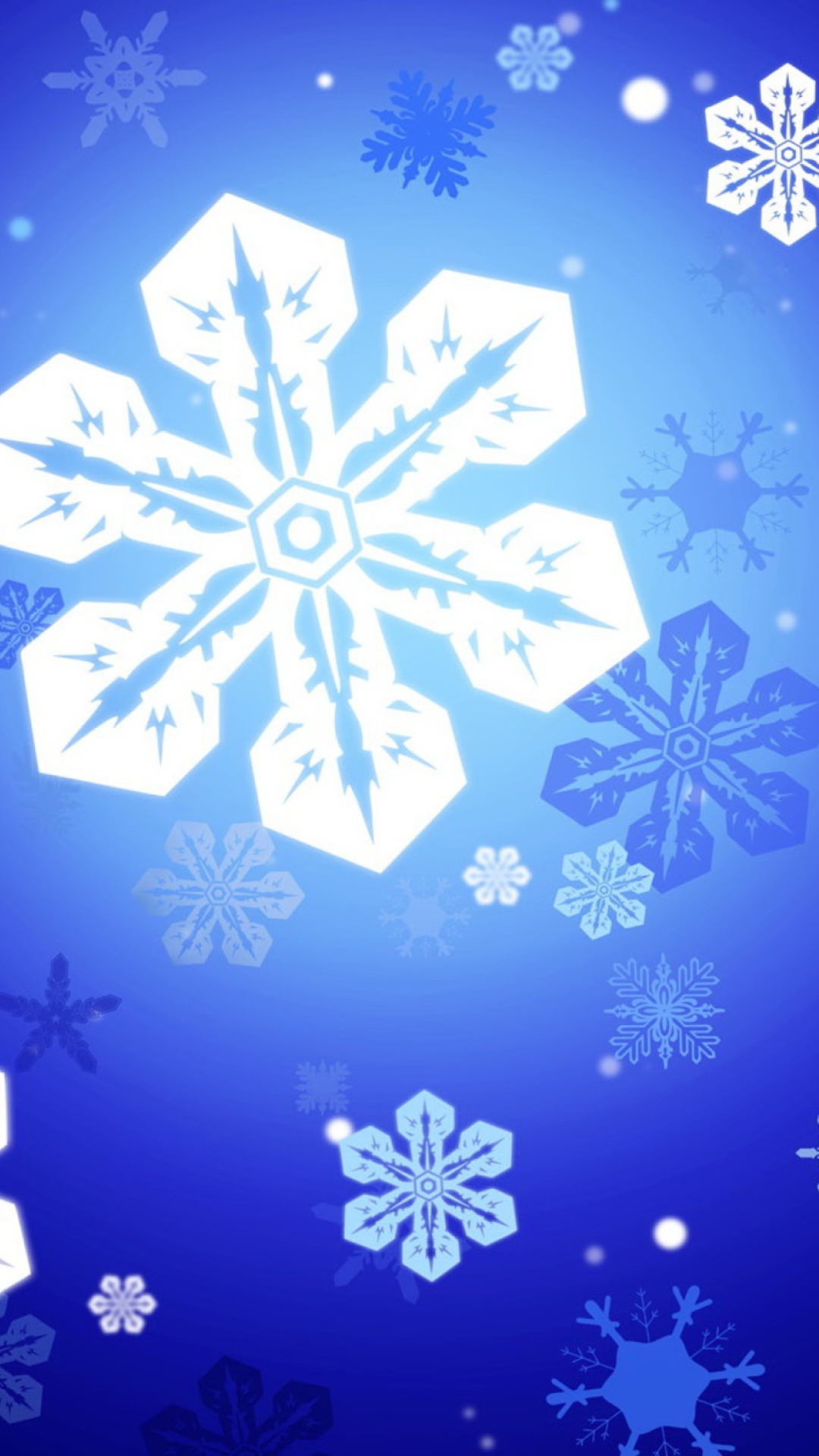 Das New Year Snowflakes Wallpaper 1080x1920
