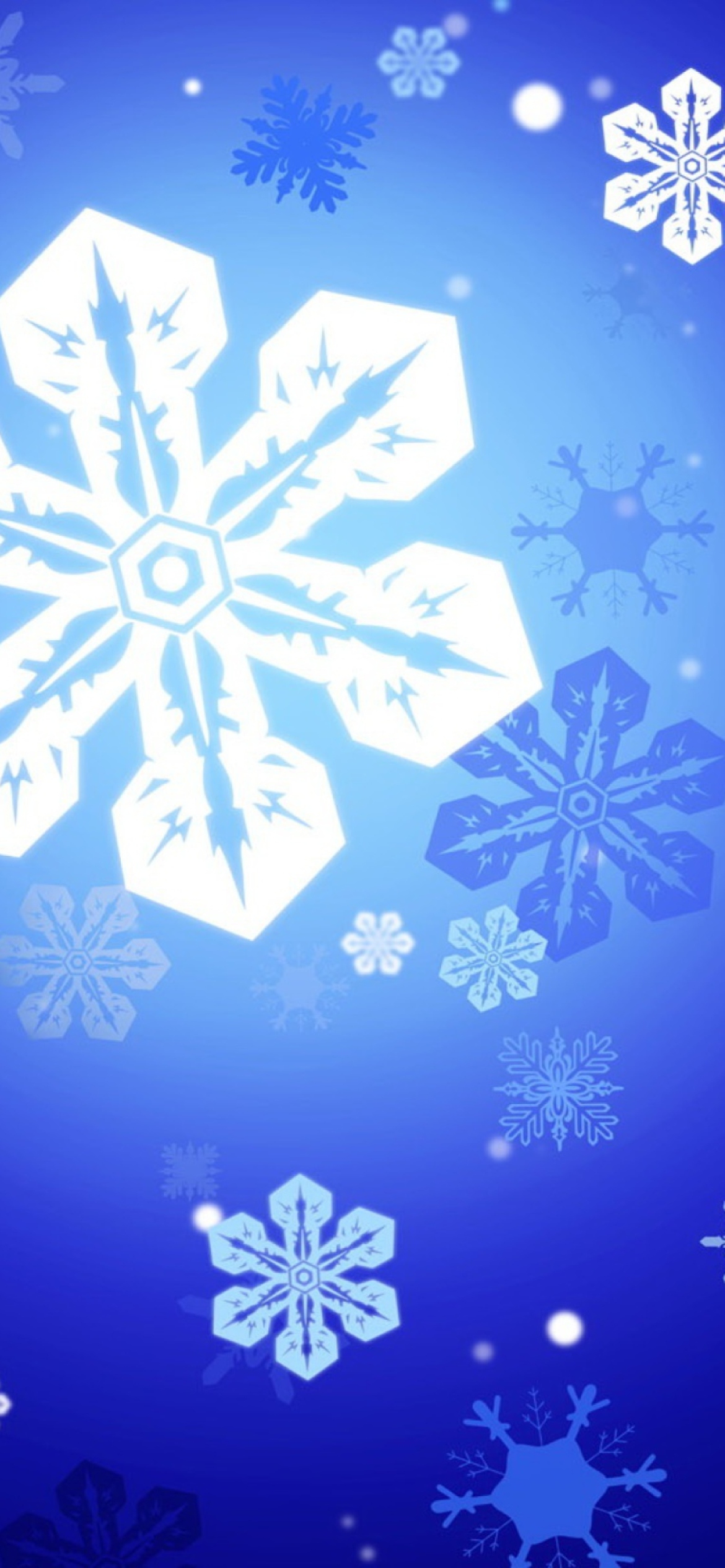 Обои New Year Snowflakes 1170x2532
