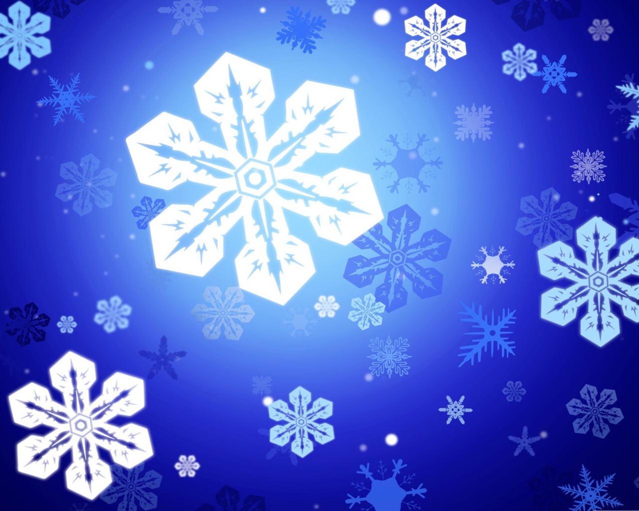 Das New Year Snowflakes Wallpaper 1280x1024