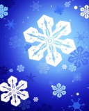 Fondo de pantalla New Year Snowflakes 128x160