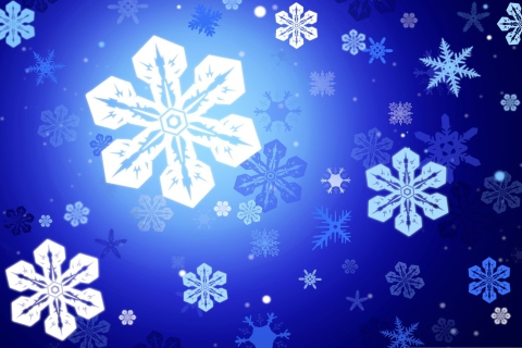 Das New Year Snowflakes Wallpaper 480x320