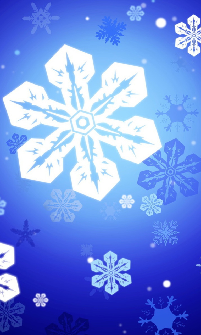 New Year Snowflakes wallpaper 768x1280