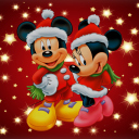 Das Mickey And Mini Mouse Christmas Time Wallpaper 128x128