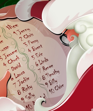 Santa Claus Christmas List sfondi gratuiti per iPhone 4S