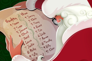 Free Santa Claus Christmas List Picture for Android, iPhone and iPad