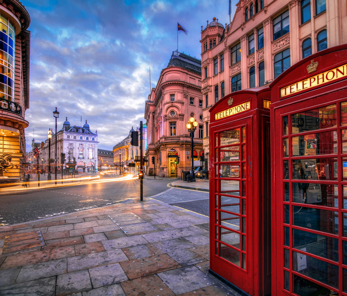 Обои London Phone Booths 1200x1024