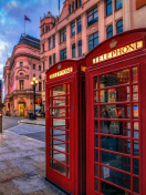 Fondo de pantalla London Phone Booths 132x176