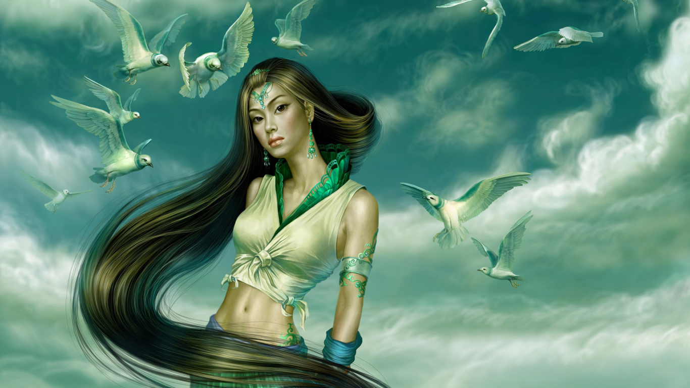 Screenshot №1 pro téma Fantasy Princess 1366x768