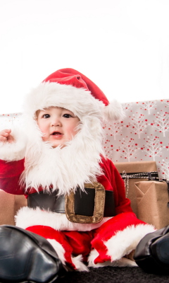 Das Baby Santa Wallpaper 240x400