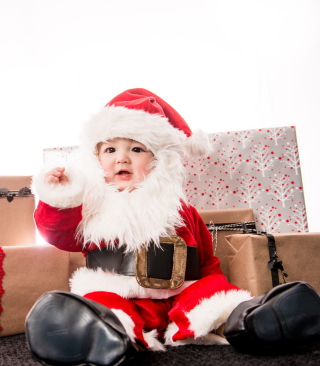 Baby Santa sfondi gratuiti per Nokia Asha 306