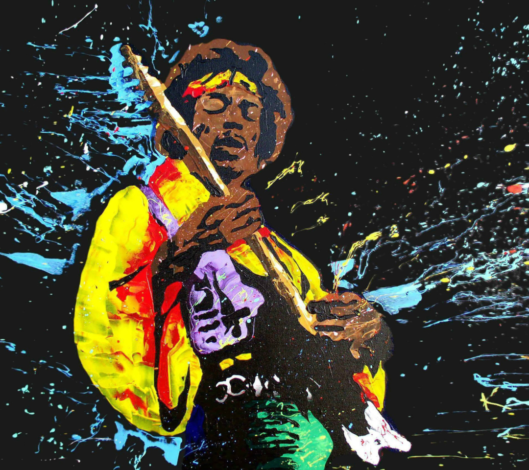 Das Jimi Hendrix Painting Wallpaper 1080x960