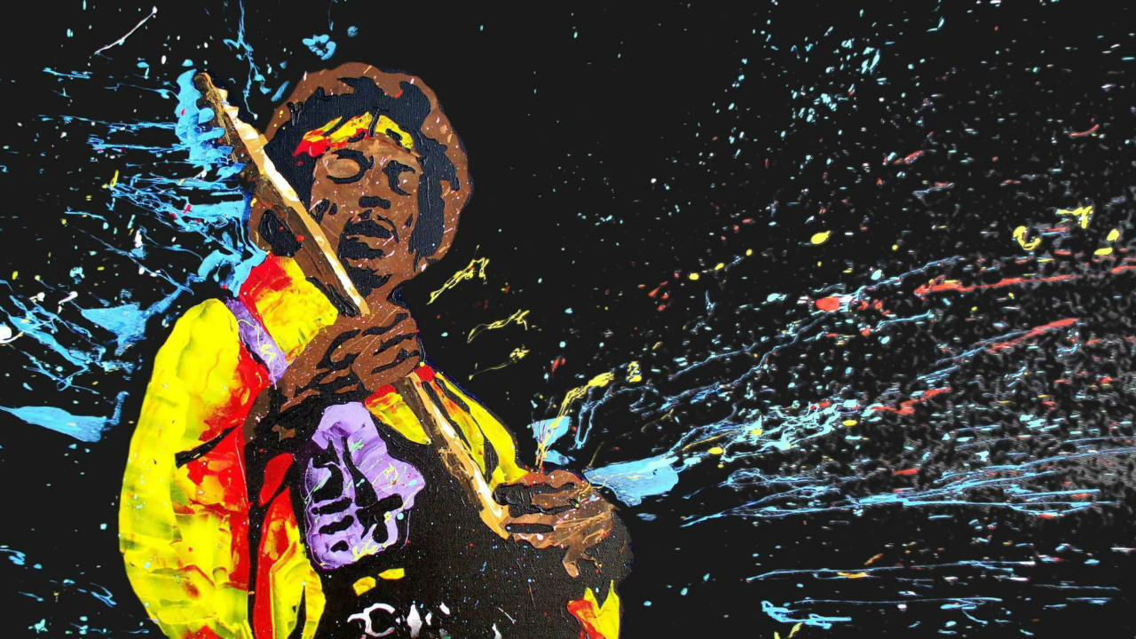 Обои Jimi Hendrix Painting 1280x720
