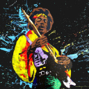 Fondo de pantalla Jimi Hendrix Painting 128x128