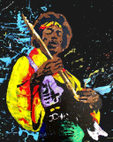 Jimi Hendrix Painting wallpaper 128x160