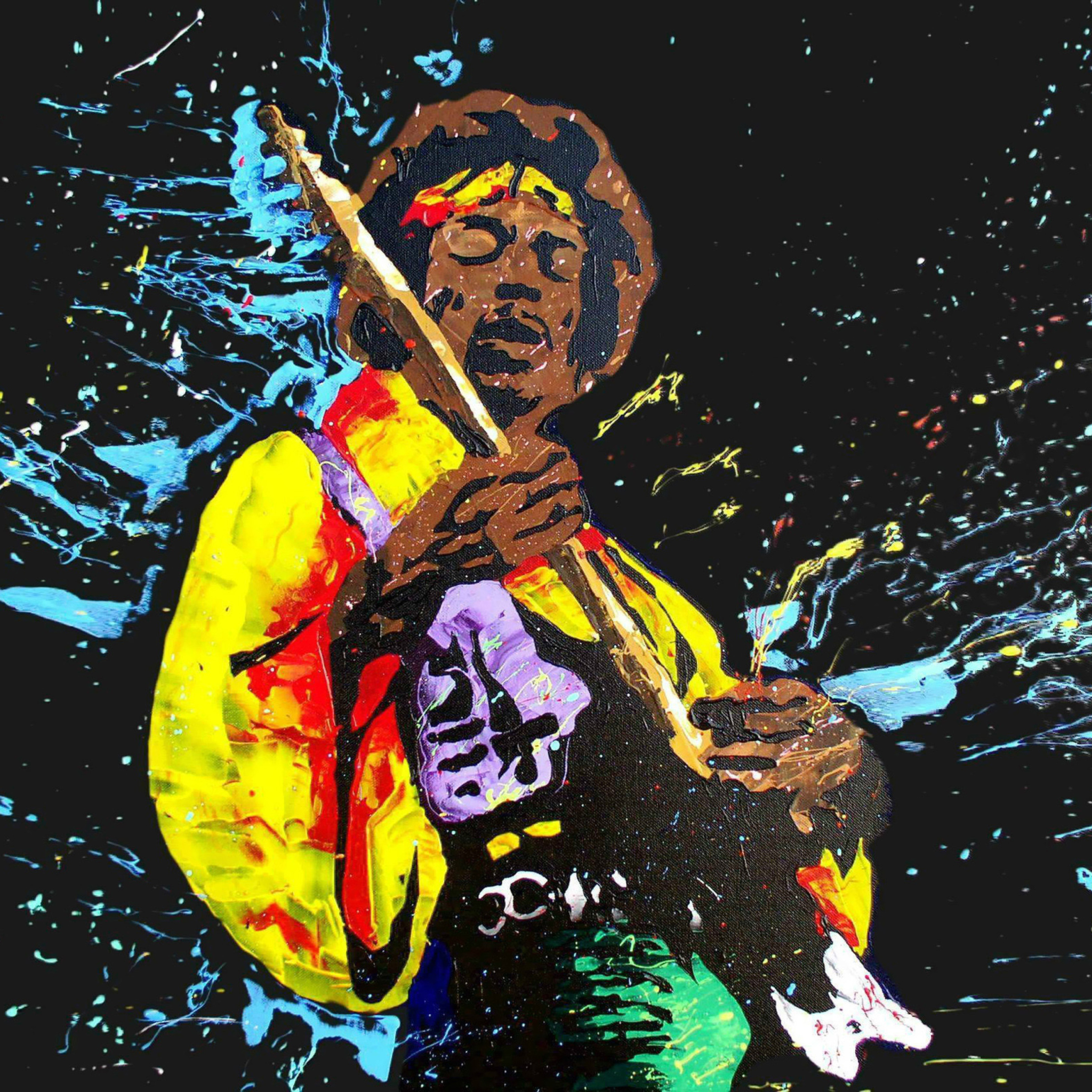 Jimi Hendrix Painting wallpaper 2048x2048