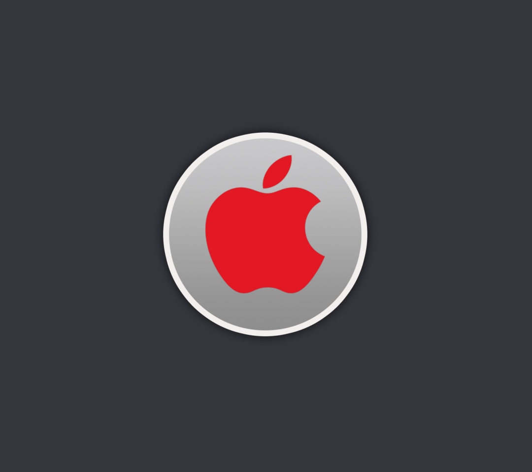 Обои Apple Computer Red Logo 1080x960