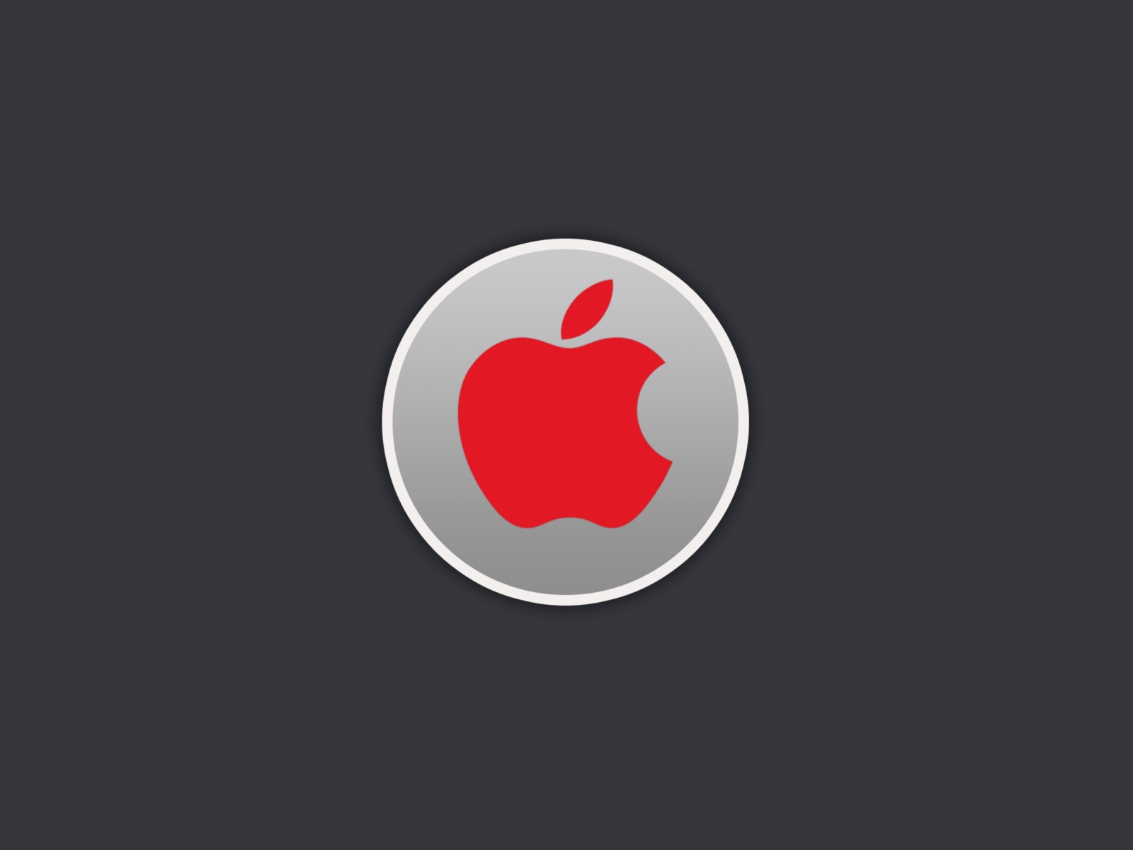 Fondo de pantalla Apple Computer Red Logo 1600x1200