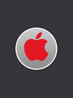 Fondo de pantalla Apple Computer Red Logo 240x320