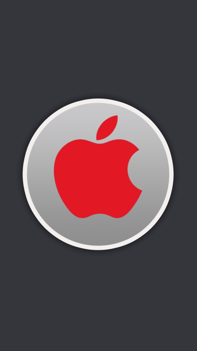 Das Apple Computer Red Logo Wallpaper 640x1136