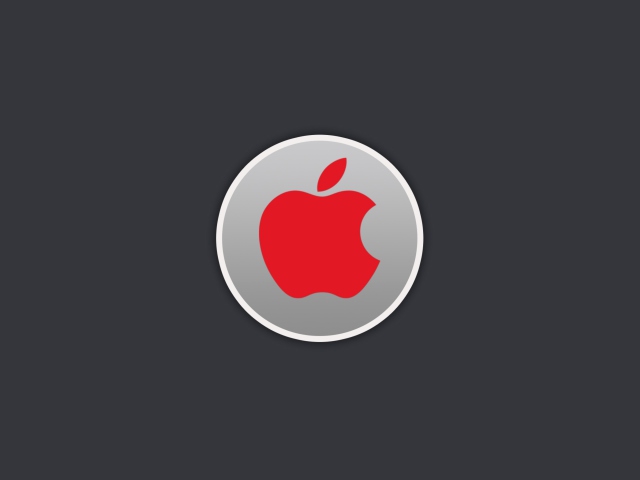 Fondo de pantalla Apple Computer Red Logo 640x480