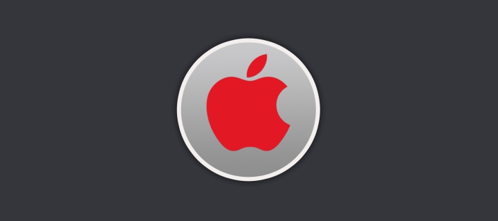 Das Apple Computer Red Logo Wallpaper 720x320
