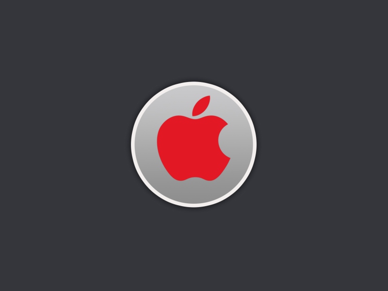 Fondo de pantalla Apple Computer Red Logo 800x600